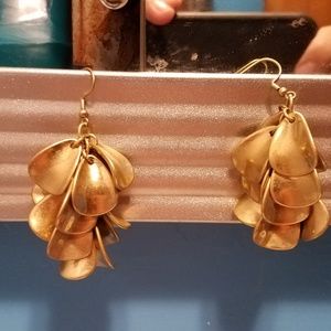 Gold Colored Drop Earrings